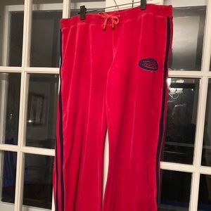 Von Dutch Red Cotton Velour sweats
